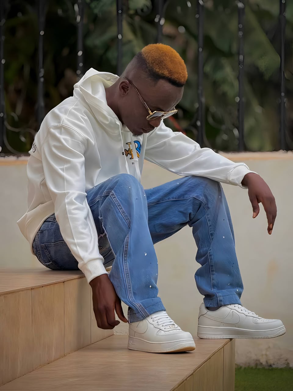 Ricky Rhythms official white hoodie merchandise photo two
